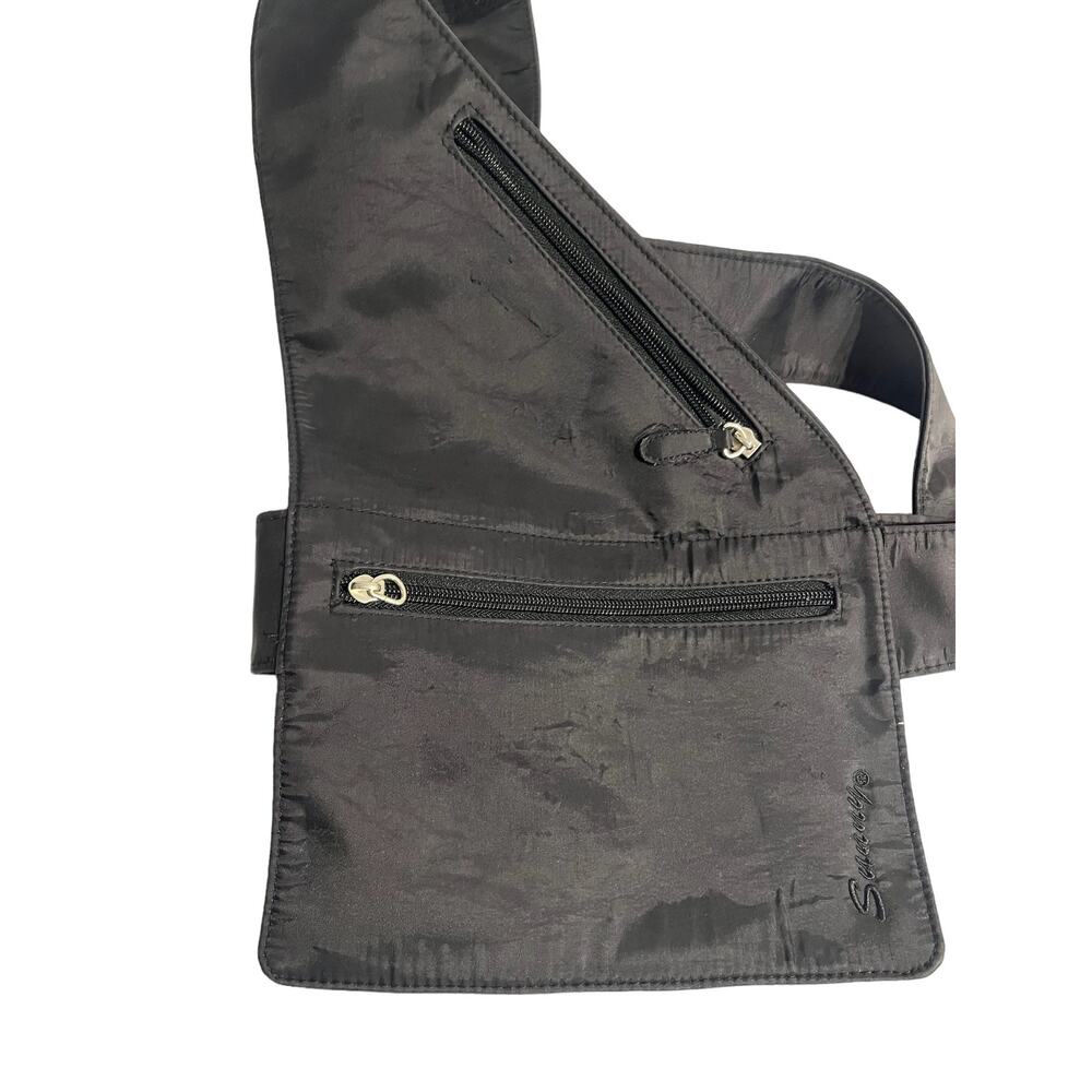 Sunny sling bag shoulder Fanny pack black with Velcro and adjustable clip